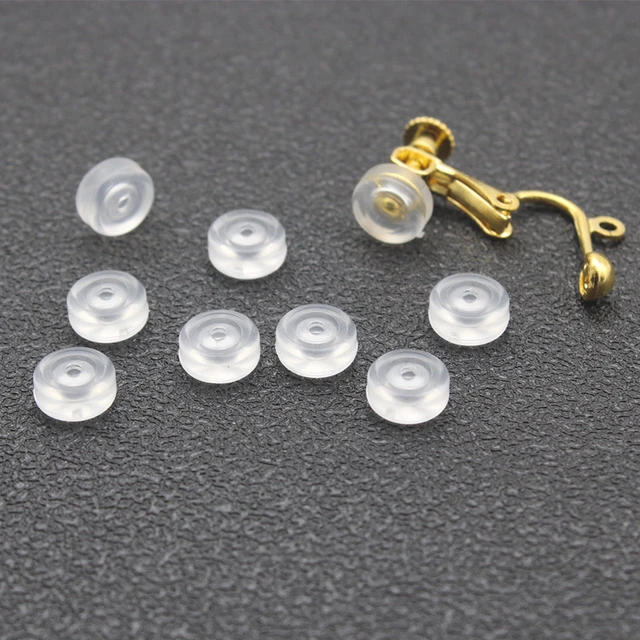 100 Pieces Soft Clear Earring Backings Silicone Rubber Safety Back Pads  Backstops Replacement for Earring Studs Hoop DIY - AliExpress