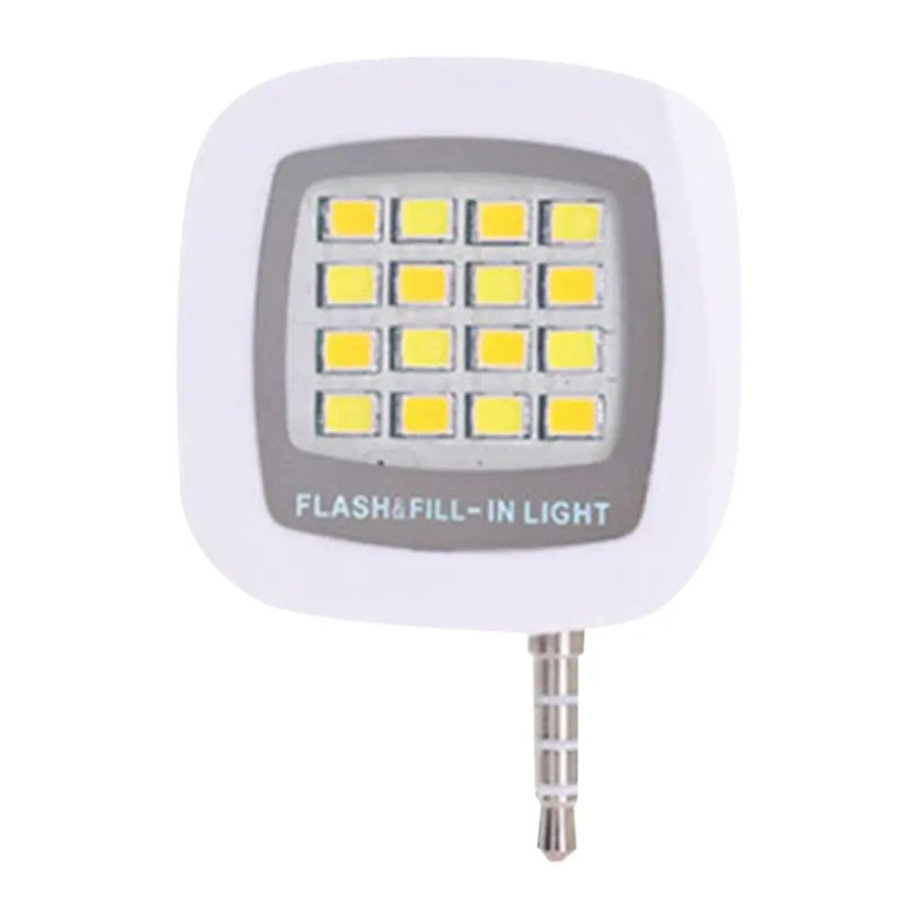 

16pcs LED Mini Flash Fill Light Bright LEDS Video Light Lamp Suitable For Mobile Phone Selfie Brightness Photography Lamp 3.5mm