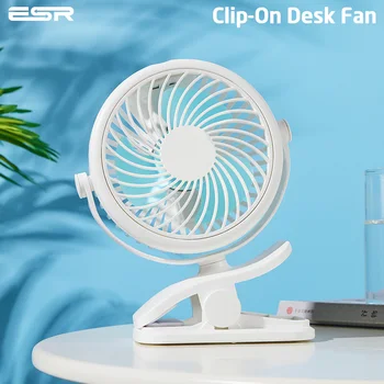 

ESR Mini USB Desktop Fan Personal Portable Cooling Fan 3 Wipe Speed 360 Rotation Adjustable Angle for Office Household Traveling