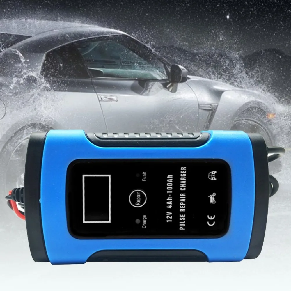 Автомобильный Мотоциклетные батареи Зарядное устройство 12V 6A полностью автоматический свинцово-кислотный интеллигентая(ый) ЖК-дисплей Дисплей зарядки автомобильные аксессуары