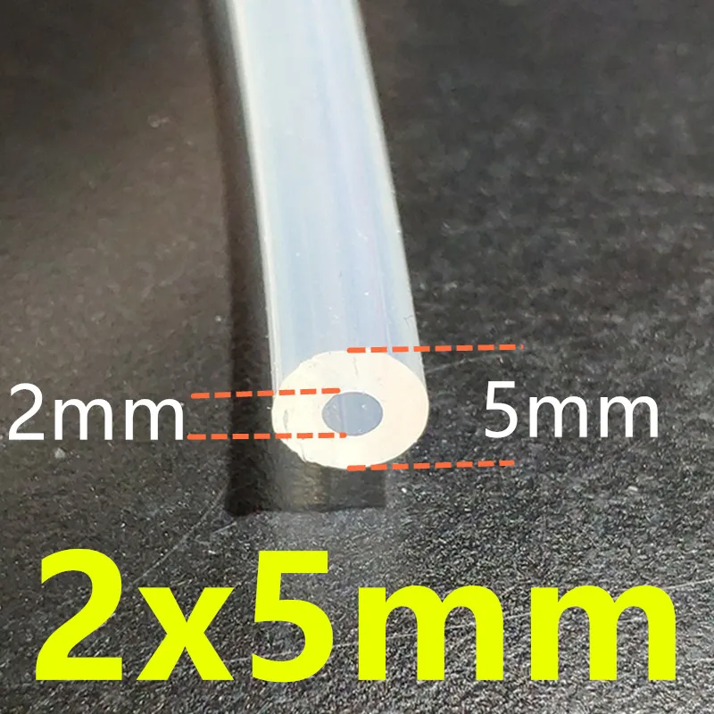 1 Meter Food Grade Transparent Silicone Tubing - 0.5mm to 12mm Diameter Range