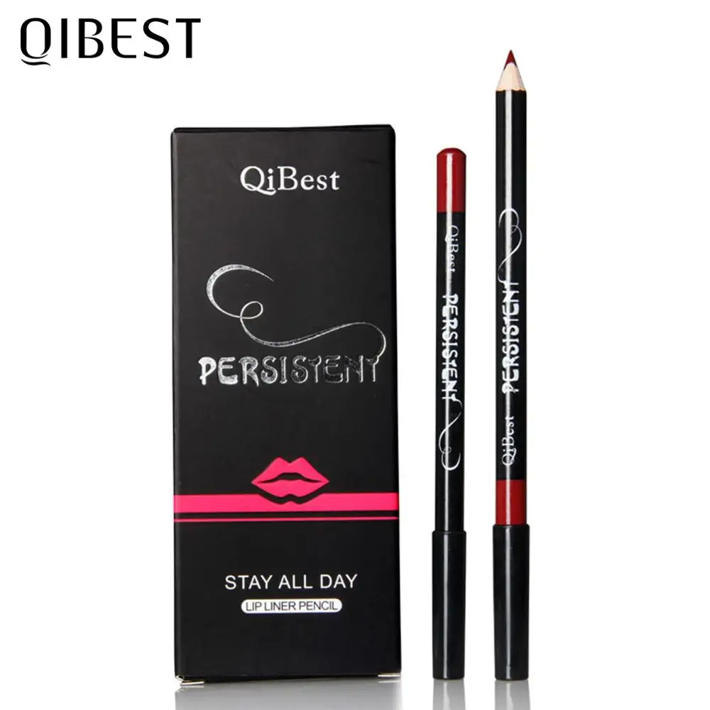 QIBEST 12Colors Lip Liner Lip Makeup Long-lasting Matte Lipliner Pencil Waterproof Moisturizing Lipstick Contour Cosmetics TSLM2 3