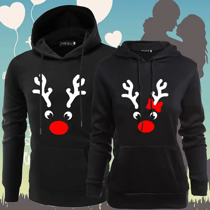 Sudaderas para parejas navidad Clearance