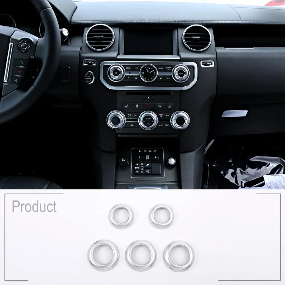 Ручка регулировки громкости и кондиционера ABS Chrome 5 шт. для Land Rover Discovery 4 LR4 Range Sport
