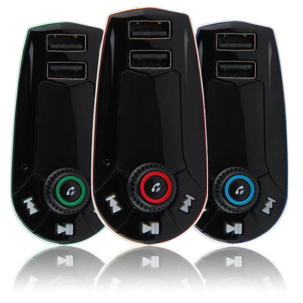Портативный fm-передатчик Bluetooth модуляторы FM автомобильный аудио MP3 плеер USB выход беспроводной автомобильный комплект зарядное устройство синий Высокое качество