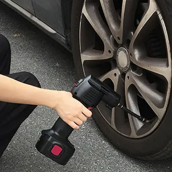 

Rechargeable US Plug Portable Handheld With LCD Display Electric Vehicle Car Tire Inflatable Pump High Efficiency Inflation Pump
