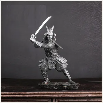 

Japan Knight Warrior Ninja Figure Art Sculpture Japanese Armor Figurine Resin Crafts Decorations For Home R3738