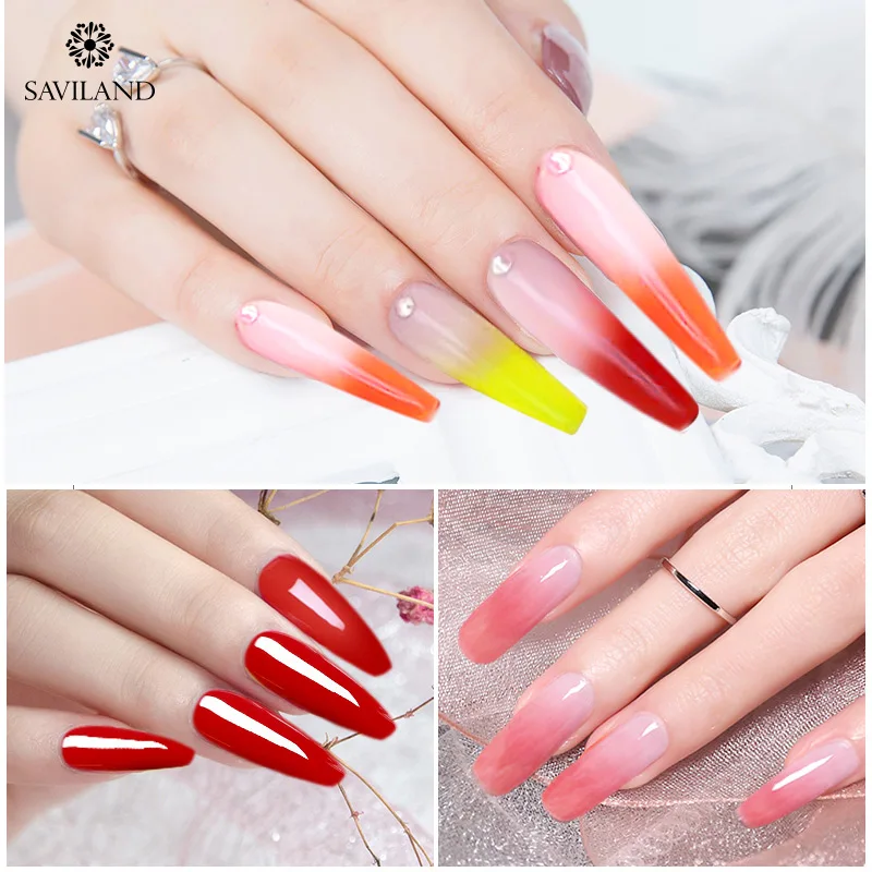  SAVILAND 15g 30g Color Quick Poly Gel Finger Extension Soak Off UV Camouflage Builder Poly Gel Hard