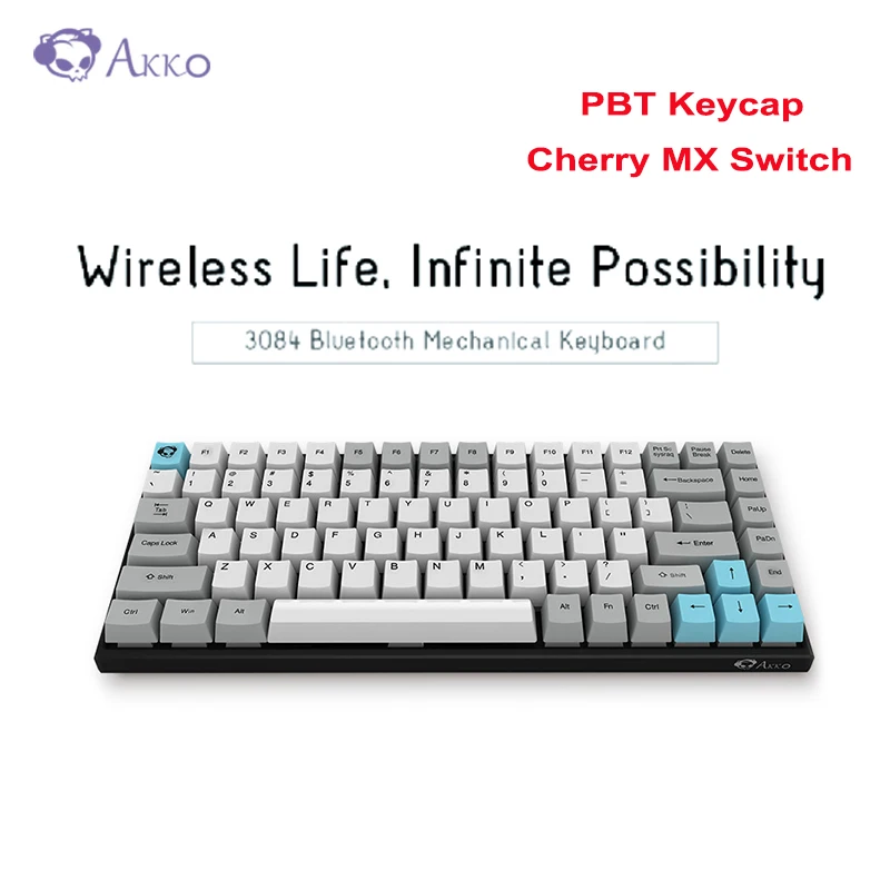 Оригинальный AKKO 3084 Бесшумная механическая клавиатура MX Беспроводная Bluetooth