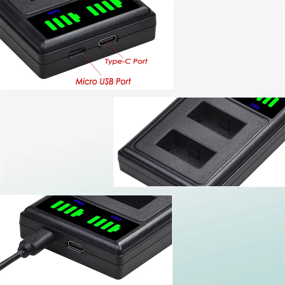 Аккумулятор для Gopro Hero 3 1250 мАч AHDBT 301 Hero3 аккумулятор USB двойное зарядное