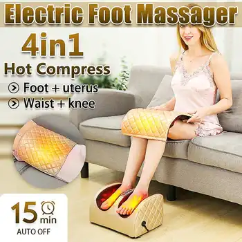

Electric Heating Foot Body Massager Shiatsu Kneading Rolling Vibration Machine Reflexology Calf Leg Pain Relief Relax EU/US Plug