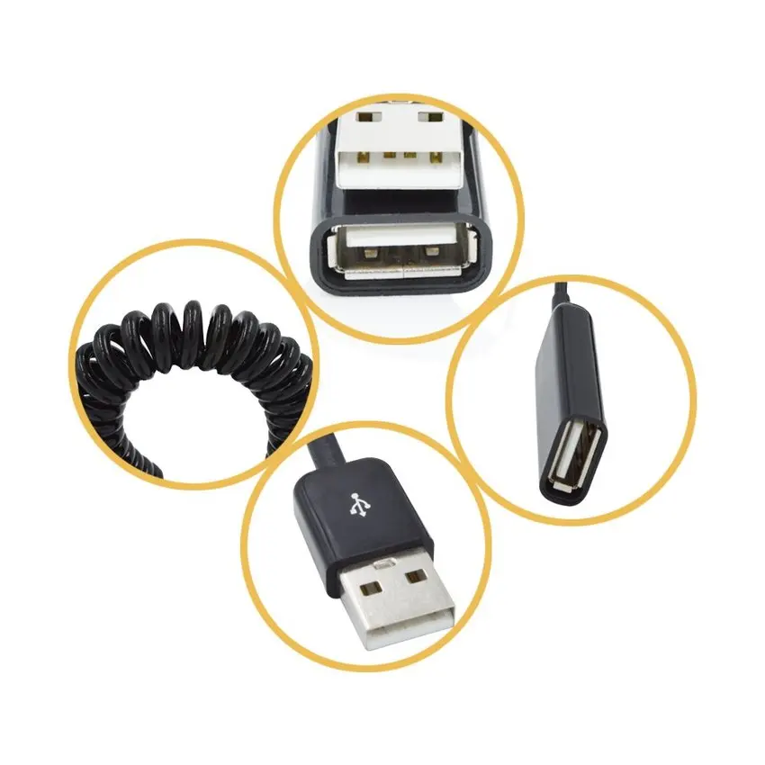 1 метр (4 дюйма) USB 2 0 расширительный пружинный спиральный кабель мужчина к