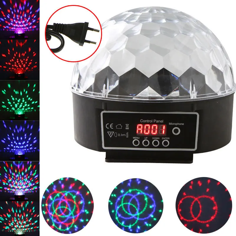 

KD Cody Wholesale LED with Remote Control DMX512 Display Crystal Magic Ball Remote Control Ballroom Rotating Colorful Lights