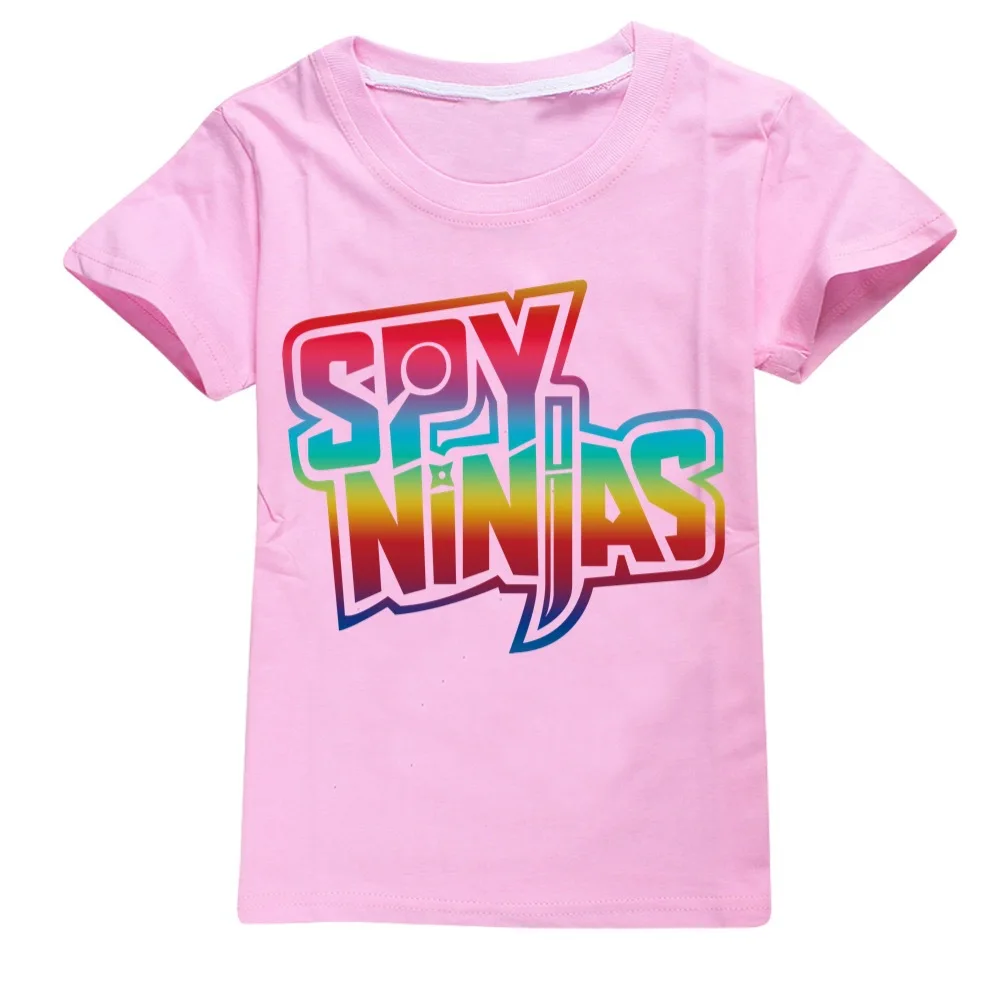 

SPY NINJA Summer Cotton Tshirts Kids Cosplay Top Short Sleeve T-shirt Girls Clothes for Boys Tee Costumes Kawaii Christmas Shirt