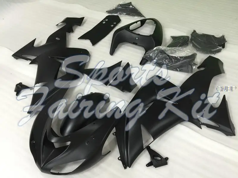 Полный комплект обтекателей для Kawasaki ZX10r 2006-2007 черный матовый обтекатель Ninja ZX 10r