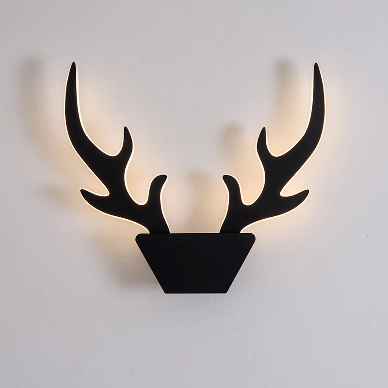 

Nordic Antler Wall Lamp Led Living Room Aisle Corridor Porch Creative Personality Simple Modern Bedroom Bedside Lamps