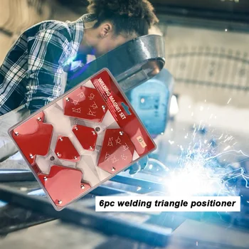 

Hot Sale 6pcs Magnetic Fix Welding Magnets Holder 3 Angle Arrow Welder Soldering Locator Welding Tools Accessories