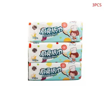 

3 Packs 100 Suction Kitchen Paper Oil-Absorbing Absorbent Household Paper Towels