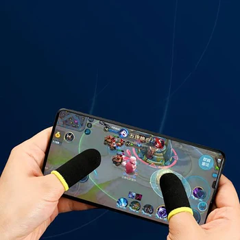 

1Pair For PUBG mobile game sweat-proof fingers gloves Touch Screen Sensitive Shoot Thumbs Finger Sleeve Phone Gaming Accessories
