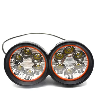 

Motorcycle/E-Bike LED Headlight Extraposition 12 Beads Headlight 36 W Double Headed Extraposition Auxiliary Headlights