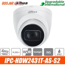 Dahua original IPC-HDW2431T-AS-S2 4mp poe built-in mic & sd slot para cartão ir 30m starlight substituir IPC-HDW4433C-A