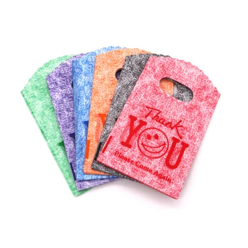 

Fashion 100pcs/lot 9*15cm Mini Plastic Jewelry With Thank You Print Accessory Pouches Small Gift Packaging Shopping Bags