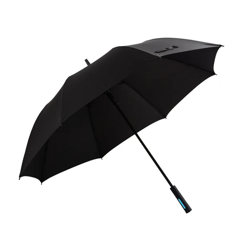 

New Style Large Long Handle 27-Inch Golf Umbrella Automatic Umbrella Men Straight Umbrella Full Fiber Business qi che san