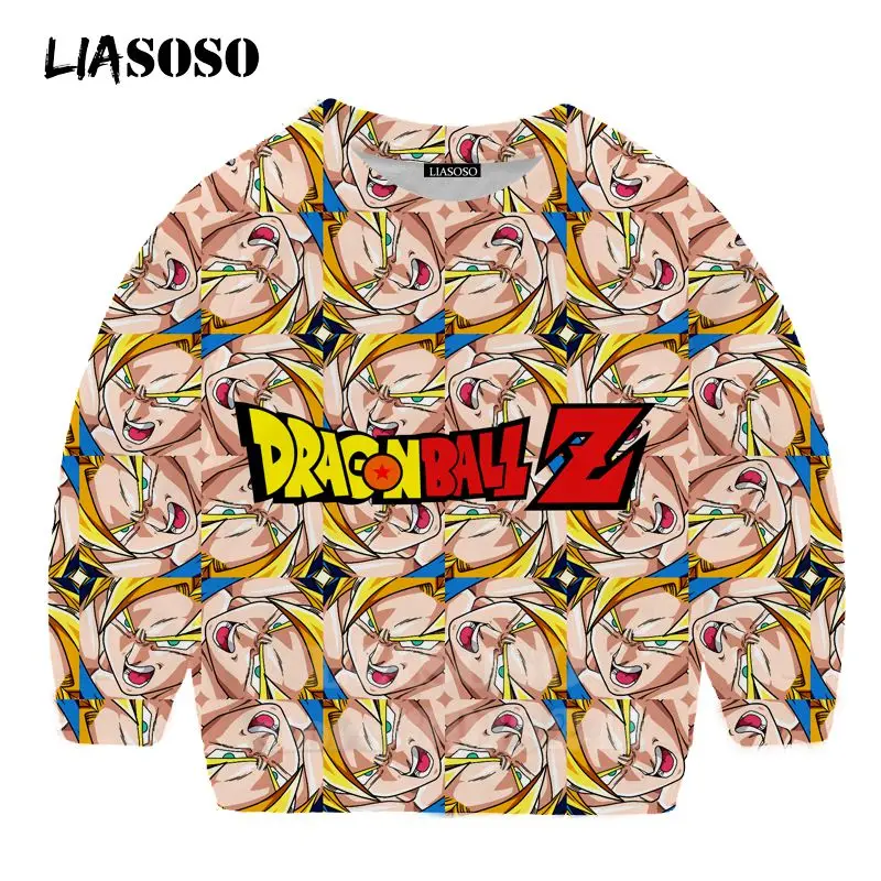 3 LIASOSO/Детская толстовка с Гоку для подростков и сына футболка с 3D принтом Dragon Ball Z Детское пальто Топ для мальчиков и девочек пуловер детские толстовки B157-15 - Цвет: 3