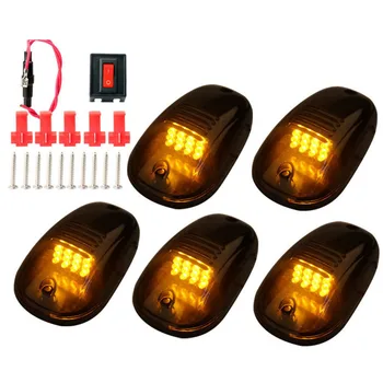 

ABS Cab Roof Lights 12V- 24V 142x42x45mm 5pcs 12-LED Top Marker Smoked