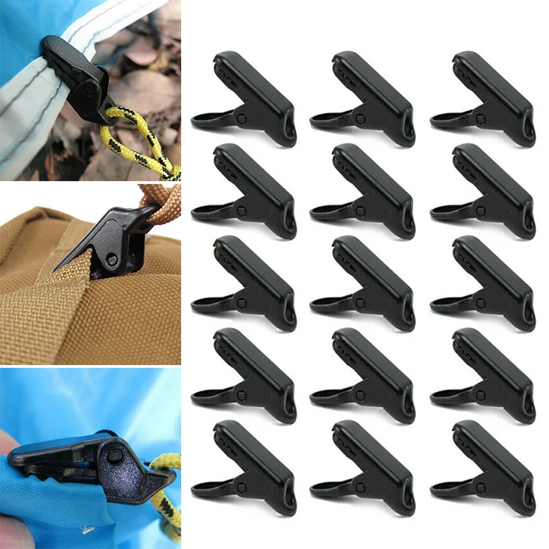 

20/40Pcs Outdoor Camping Canopies Tent Awning Clamp Tarp Clips Set DNJ998