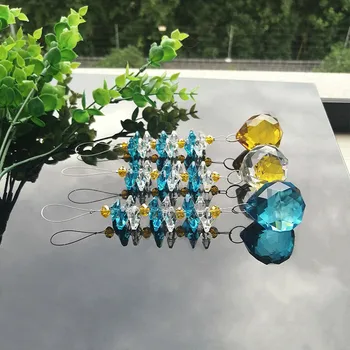 

3 Colors DIY Crystals Pendants Clear Glass Chandelier Crystals Suncatcher Crystal Prisms Home Hanging Ornament Car Decoration