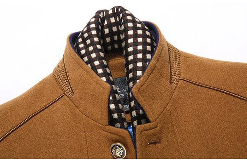 Мужское шерстяное пальто, зимние кашемировые куртки, мужской повседневный длинный приталенный Тренч, куртка из толстой шерсти со съемным шарф плащи, 3xl Xxl