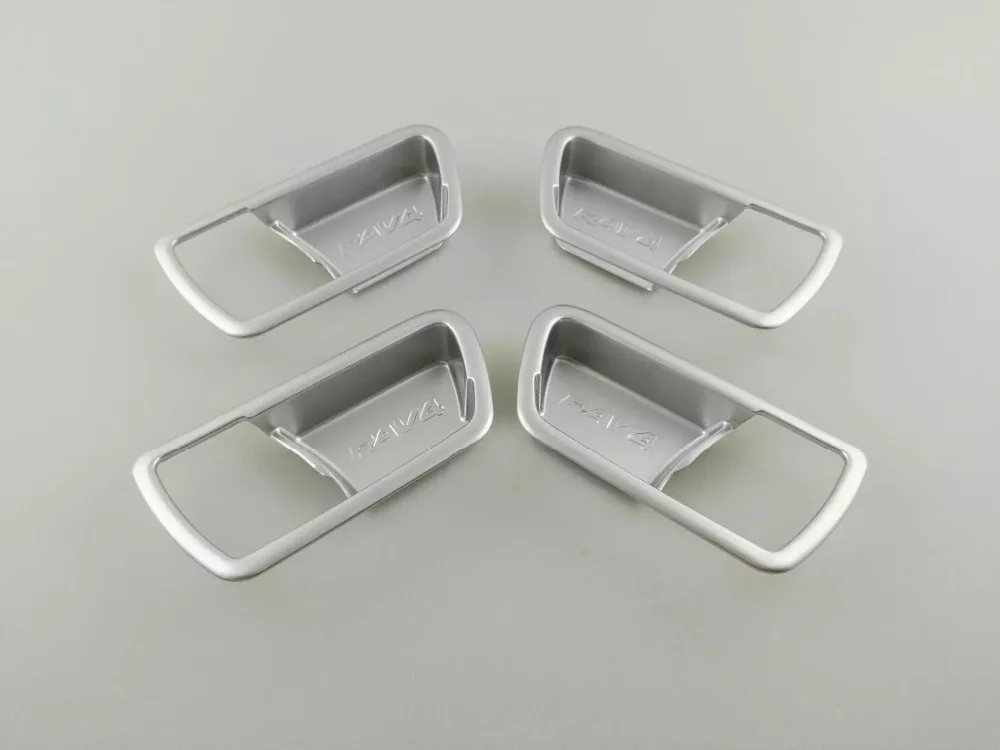 For Toyota RAV4 ABS Chrome Car body Door inner built Handle Bowl Cup Cover Trim Insert Cover Sticker frame lamp