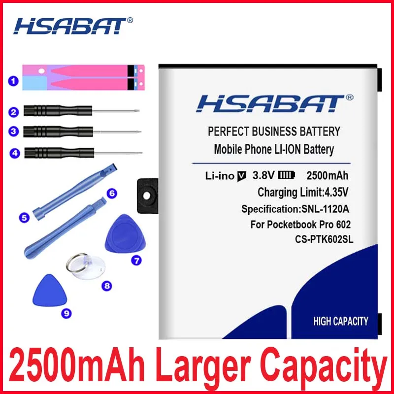 Аккумулятор HSABAT 0 Cycle 2500 мАч для Pocketbook Pro 602/603/612/902/903/912/920 мобильный телефон