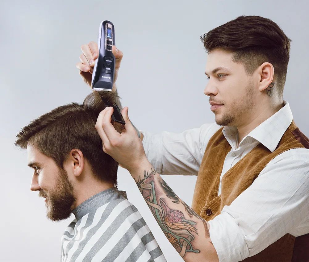 New Products HC-578LED Digital Hair Clipper/Universal Hair Scissors/Multi-Shift Fine-tuning Electric Fader/ Supply O
