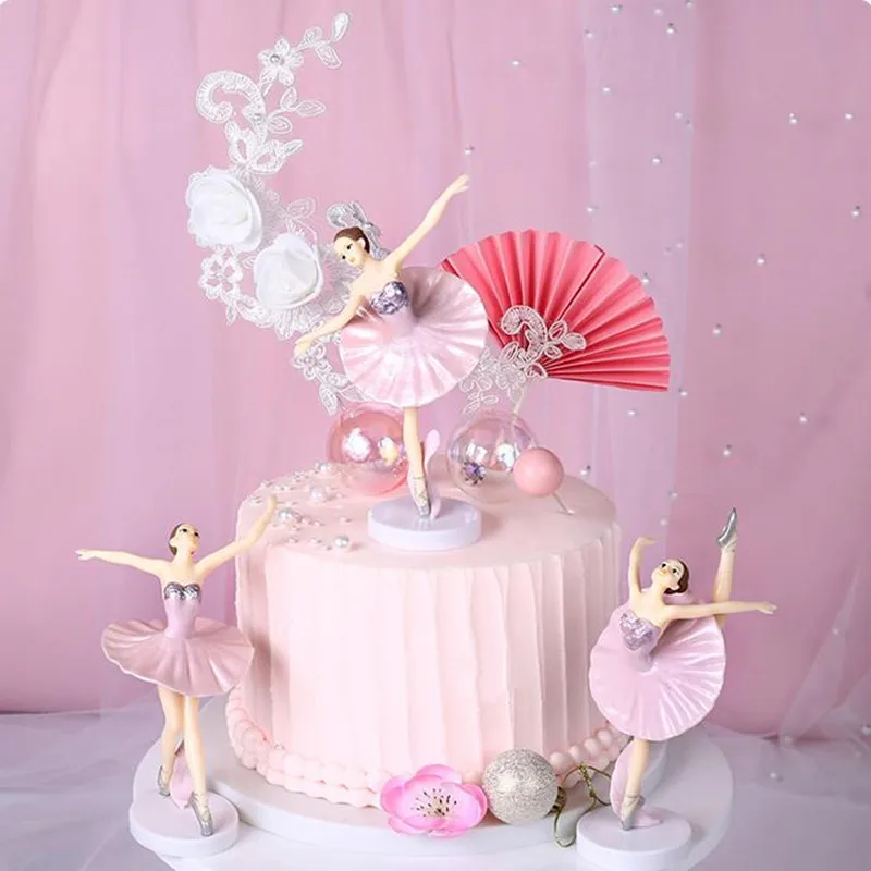 Ballet Girl Cake Decoration Happy Birthday Party Dessert Baking Topper Decor | Дом и сад