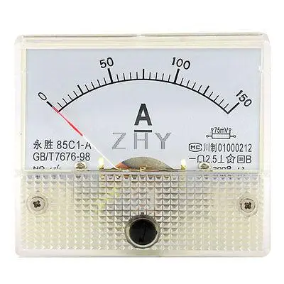 

DC 0-150A Rectangle Analog Panel Current Meter Ammeter Gauge