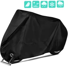 Motorcycle Cover Nylon Waterproof Motorbike Dust Cover – Anti Rust Rain Snow UV Protection with Lock-Holes Universal Protector