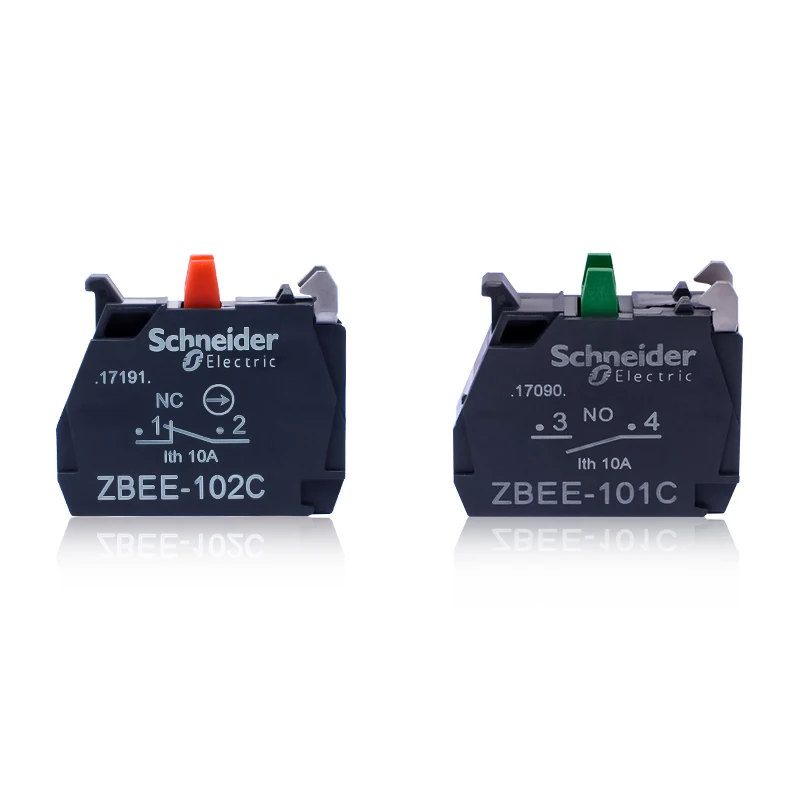 

Button switch auxiliary contact green normally open ZBEE101C red normally closed ZBEE101C contact base 10A accessory