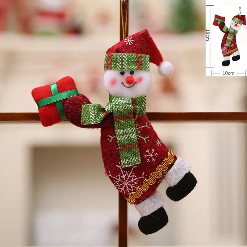 Рождественские украшения для дома, подвесные украшения, куклы, елочные украшения, новогодние подвесные украшения для дома, enfeite de natal - Цвет: snowman sending gift