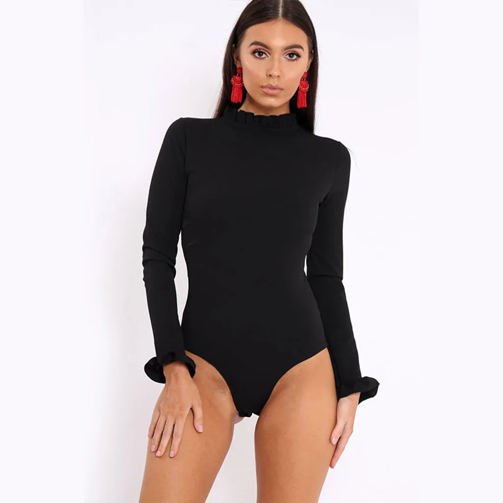 long sleeve turtleneck jumpsuit
