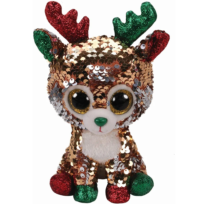 

Ty Tegan The Reindeer Flippable Series Plush Animal Toys Stuffed Christmas Special Doll Gift 15cm