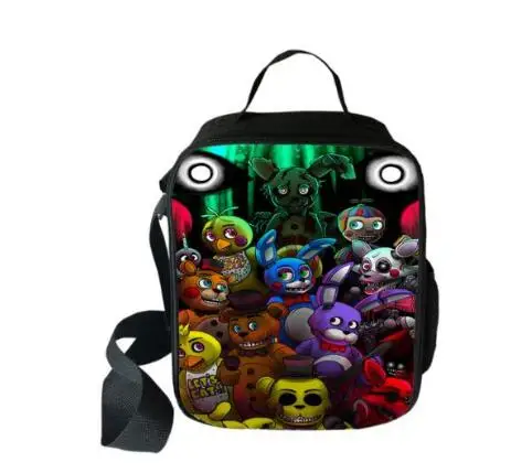 Аниме Five Nights at Freddy's сумка для обеда многоразовая Изолированная Термосумка Женская Мужская Студенческая сумка для еды многофункциональные сумки - Цвет: picture color
