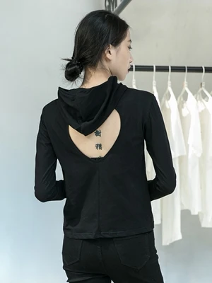 Original designer cut-out back Hoodie t-shirt