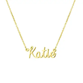 

Corrente Personalized Name Necklaces Gold Color Chains Custom Nameplate Necklaces For Women Love Jewelry Friendship Gifts