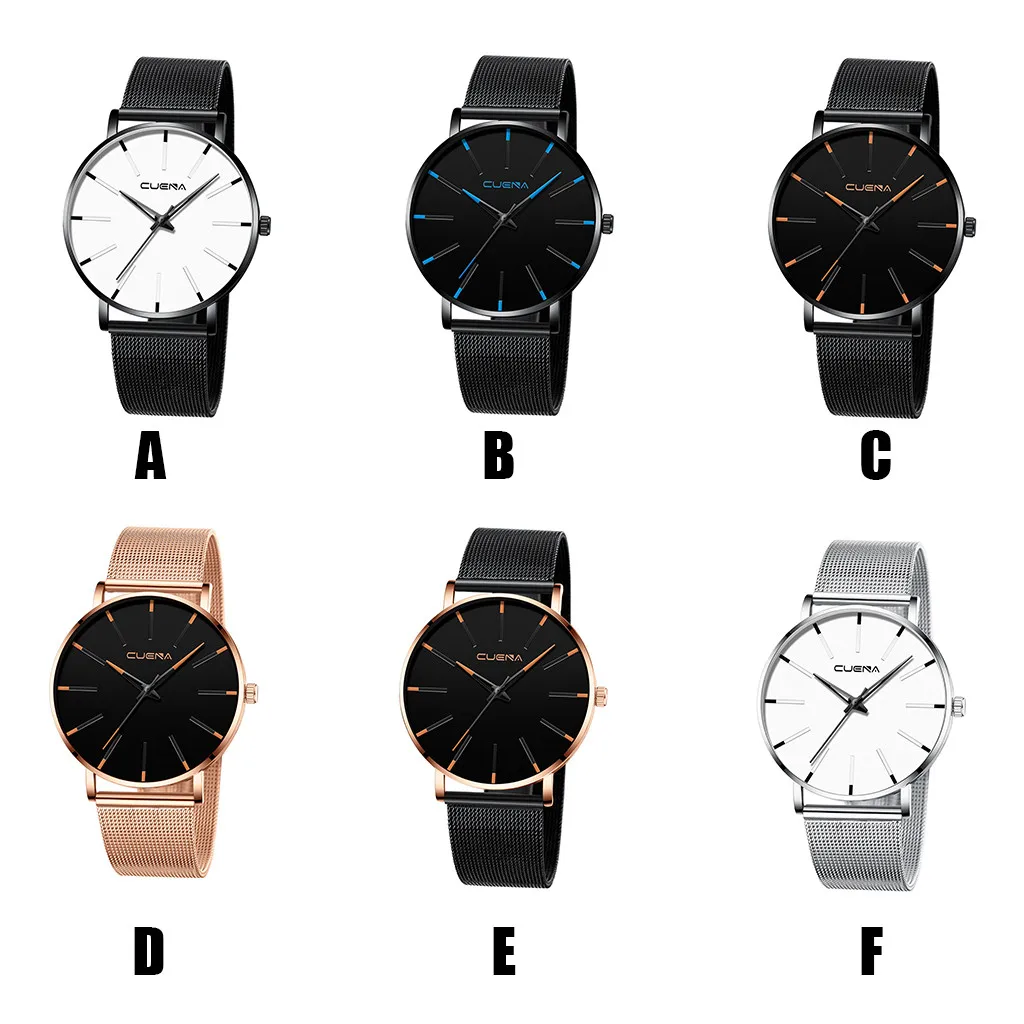 CUENA часы мужские Relogio Роскошные Reloj Hombre кварцевые часы из нержавеющей стали Циферблат повседневные наручные часы reloj hombre