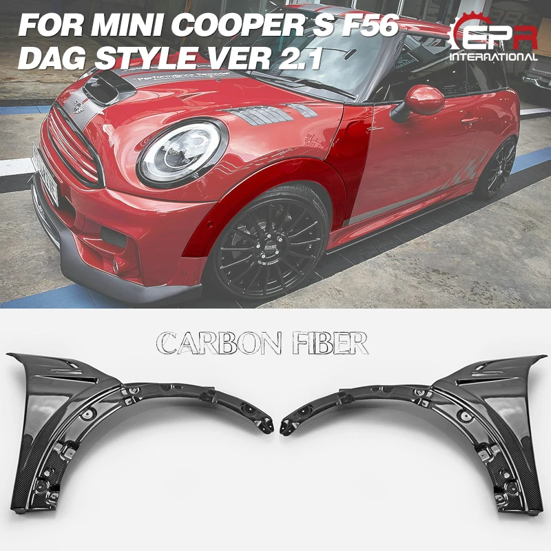 Автомобильные аксессуары для F56 Mini Cooper S DAG стиль углеродное волокно вентилируемый переднее крыло глянцевая отделка колеса осветительная арочная Крышка Корпус Комплект