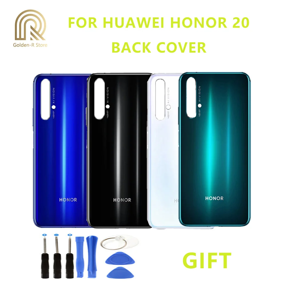 Оригинальная задняя панель корпуса для huawei Honor 20 крышка Крышка батарейного