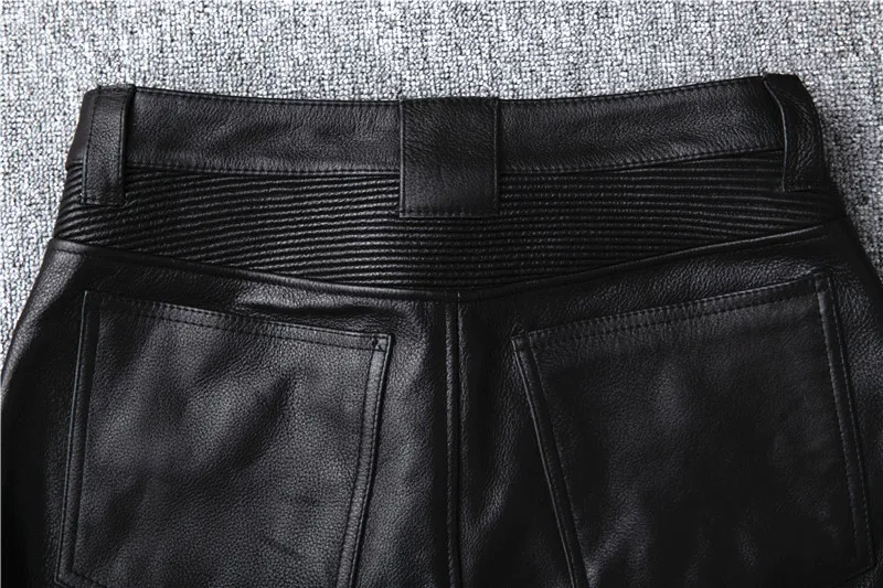 Men's Motorcycle Riding genuine Leather Motorcycle Pants 11