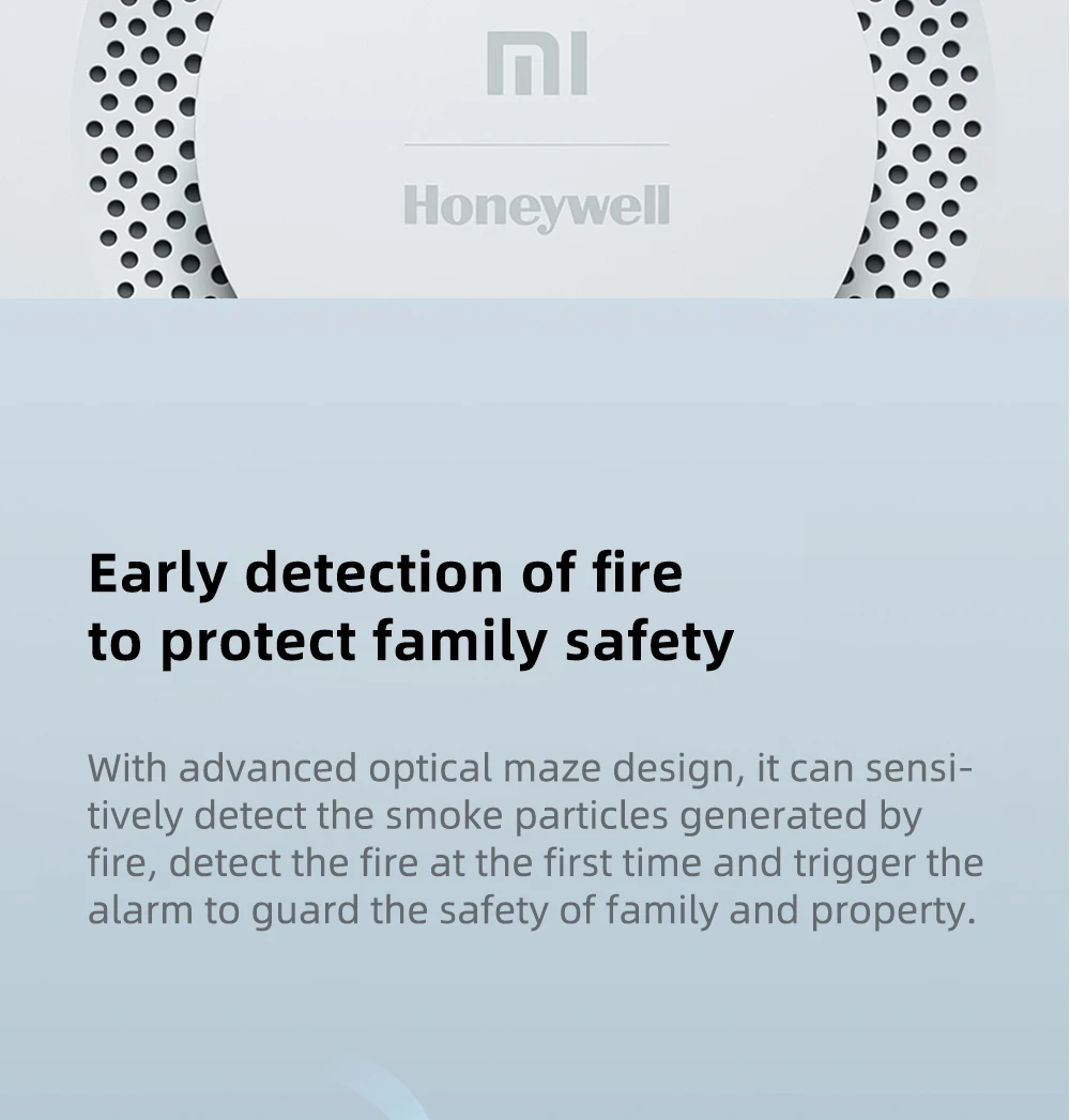 Xiaomi Mijia Smart Smoke Detector Bluetooth mesh compatible Fire Alarm Monitor Remote Control Sound alert sensor home security